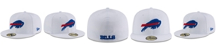 New Era Men's White Buffalo Bills Omaha 59FIFTY Fitted Hat